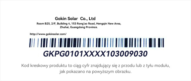 Weryfikacja autentyczności modułu słonecznego Gokin Solar